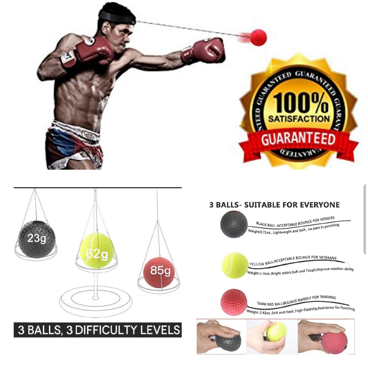 MGE Boxing Reflex Ball Set – MyGymEssentials